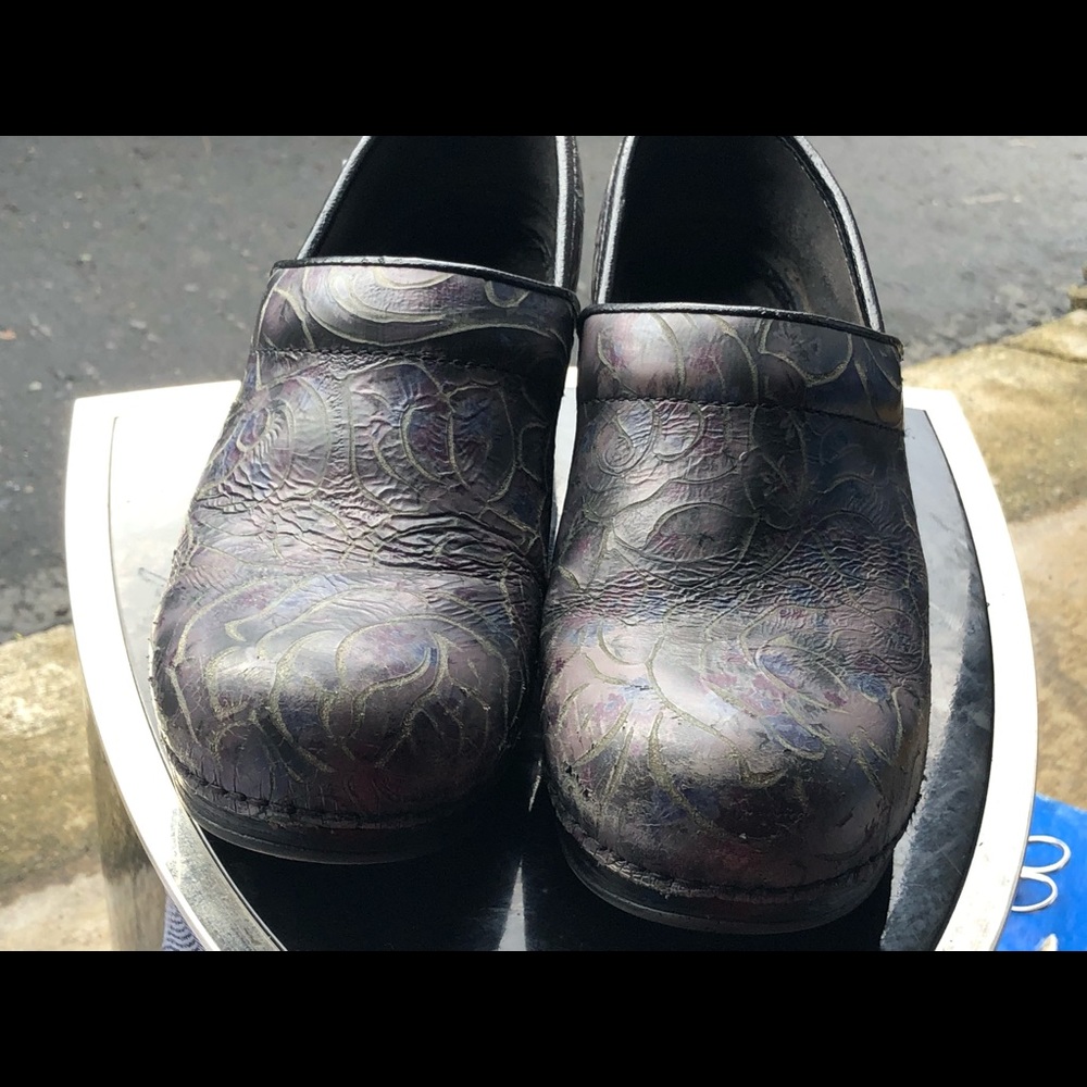 Dansko Women's Multi-Color Slip On Clogs Shoes Si… - image 2